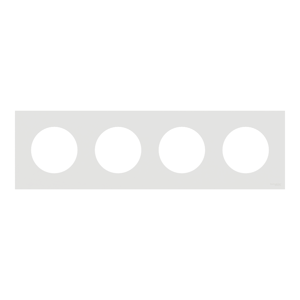 Odace plaque 4 postes blanc